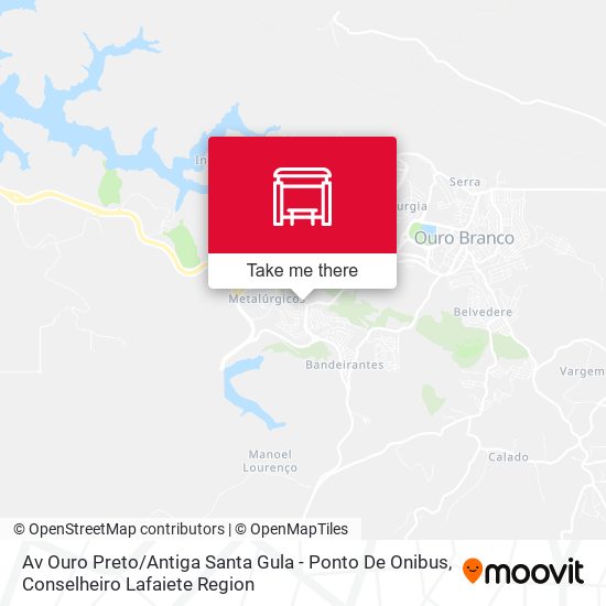 Av Ouro Preto / Antiga Santa Gula - Ponto De Onibus map