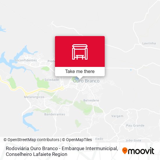 Rodoviária Ouro Branco - Embarque Intermunicipal map