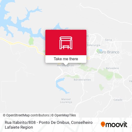Rua Itabirito / 808 - Ponto De Onibus map