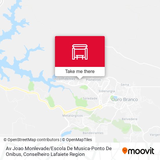 Av Joao Monlevade / Escola De Musica-Ponto De Onibus map