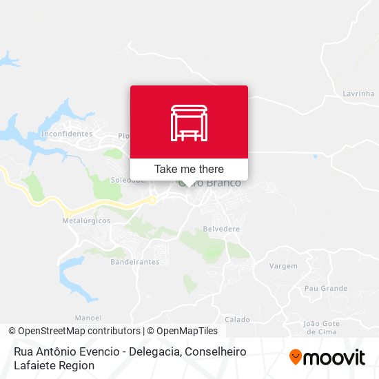 Rua Antônio Evencio - Delegacia map