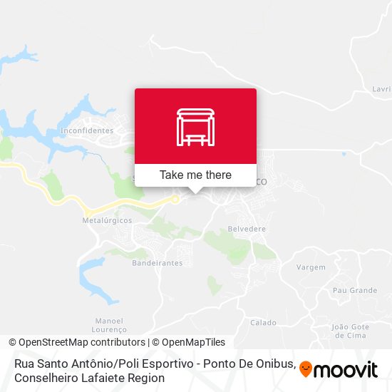 Rua Santo Antônio / Poli Esportivo - Ponto De Onibus map