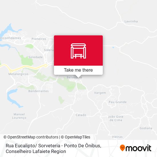 Mapa Rua Eucalipto/ Sorveteria - Ponto De Ônibus