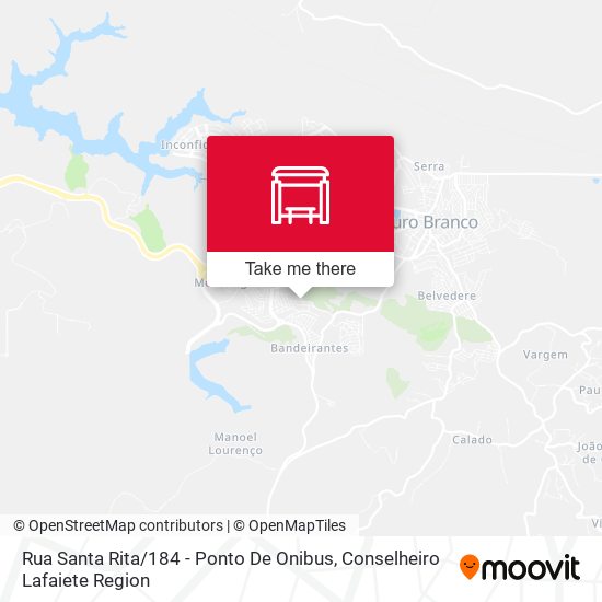 Rua Santa Rita / 184 - Ponto De Onibus map