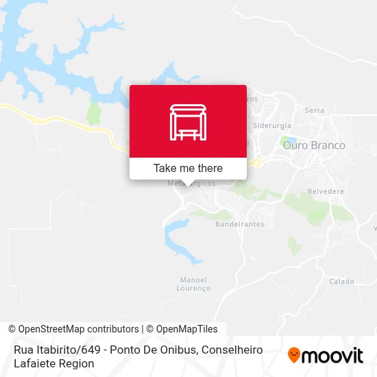Rua Itabirito / 649 - Ponto De Onibus map