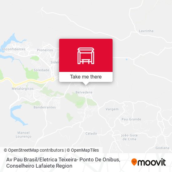 Av Pau Brasil / Eletrica Teixeira- Ponto De Onibus map