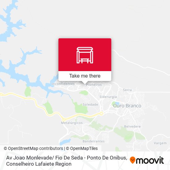 Av Joao Monlevade/ Fio De Seda - Ponto De Onibus map