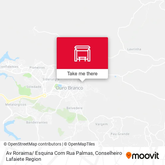 Av Roraima/ Esquina Com Rua Palmas map