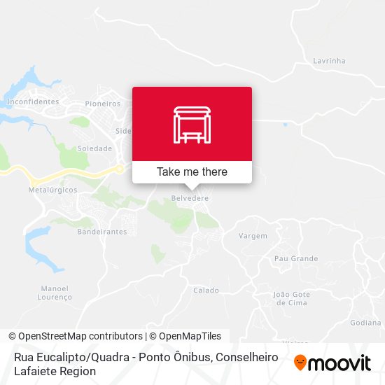 Rua Eucalipto / Quadra - Ponto Ônibus map