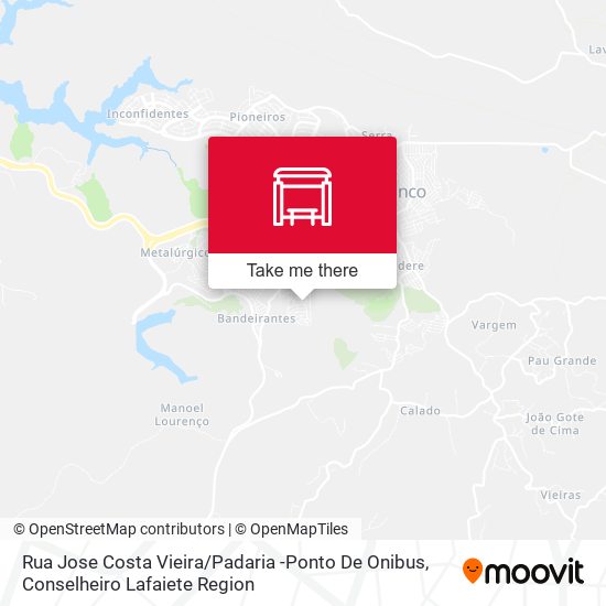 Rua Jose Costa Vieira / Padaria -Ponto De Onibus map