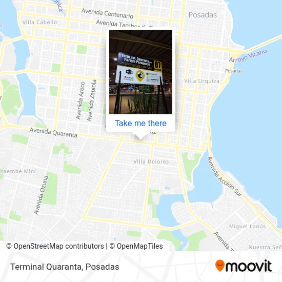 Terminal Quaranta map