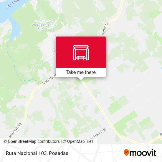 Mapa de Ruta Nacional 103