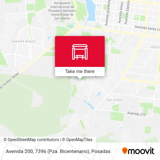 Avenida 200, 7396 (Pza. Bicentenario) map