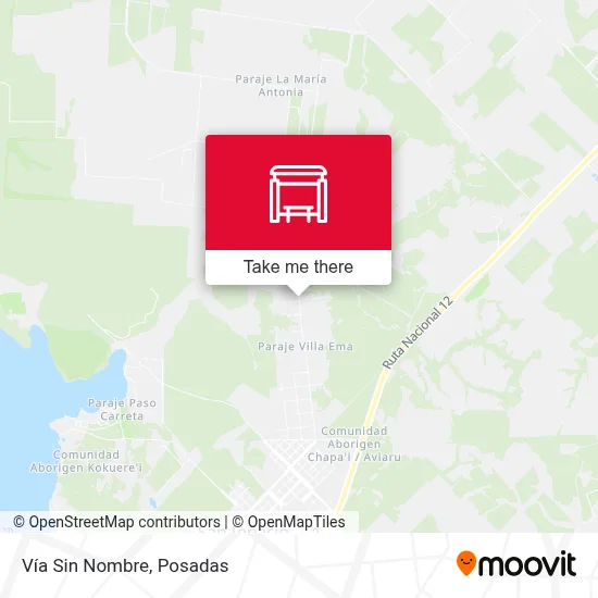Vía Sin Nombre map