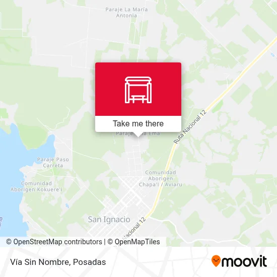 Vía Sin Nombre map