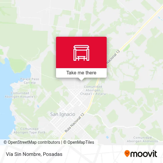 Vía Sin Nombre map