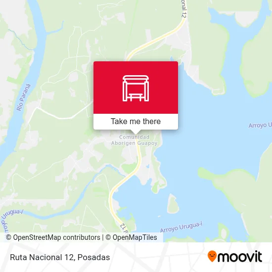 Mapa de Ruta Nacional 12