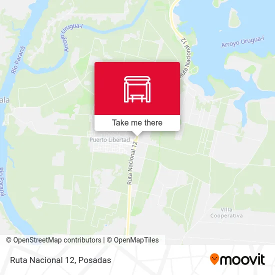 Mapa de Ruta Nacional 12