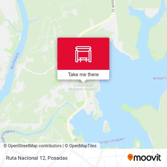 Mapa de Ruta Nacional 12