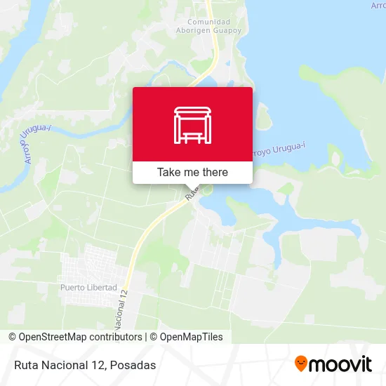 Mapa de Ruta Nacional 12