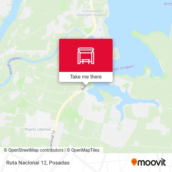 Mapa de Ruta Nacional 12