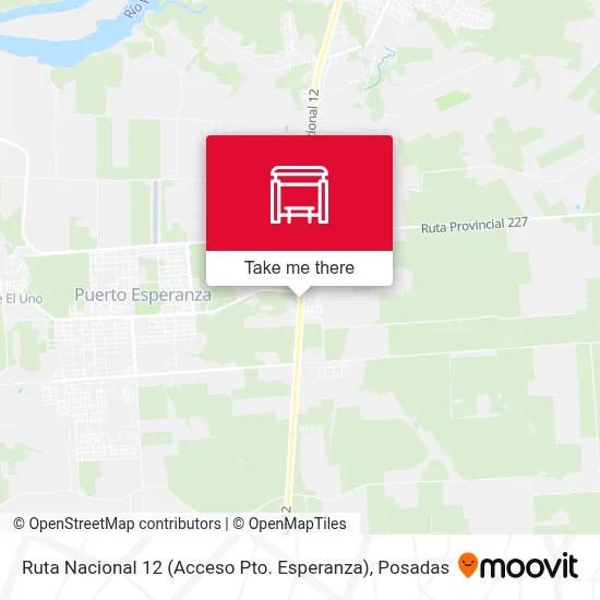 Ruta Nacional 12 (Acceso Pto. Esperanza) map