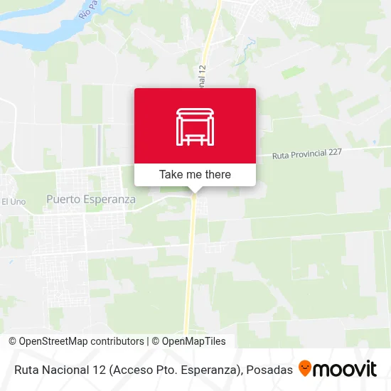 Ruta Nacional 12 (Acceso Pto. Esperanza) map