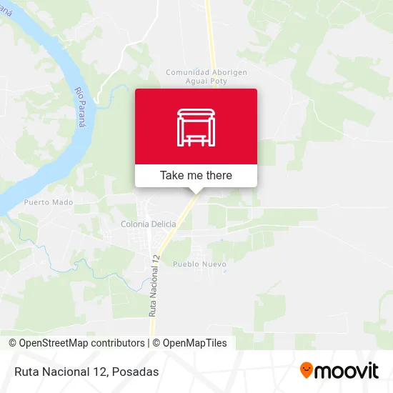 Mapa de Ruta Nacional 12