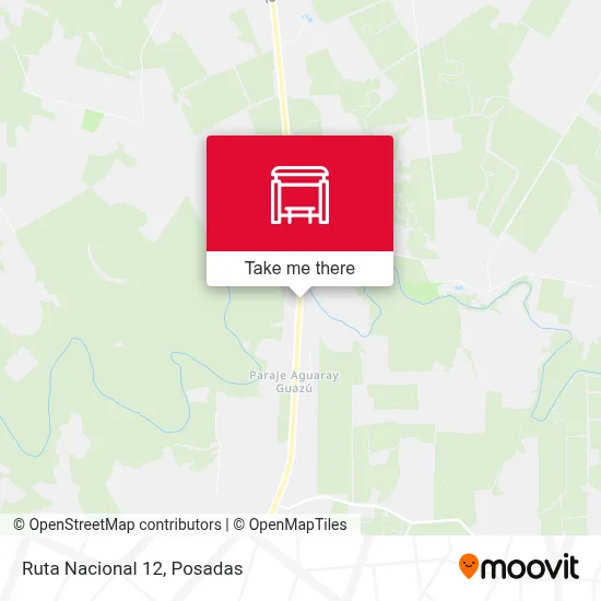 Mapa de Ruta Nacional 12