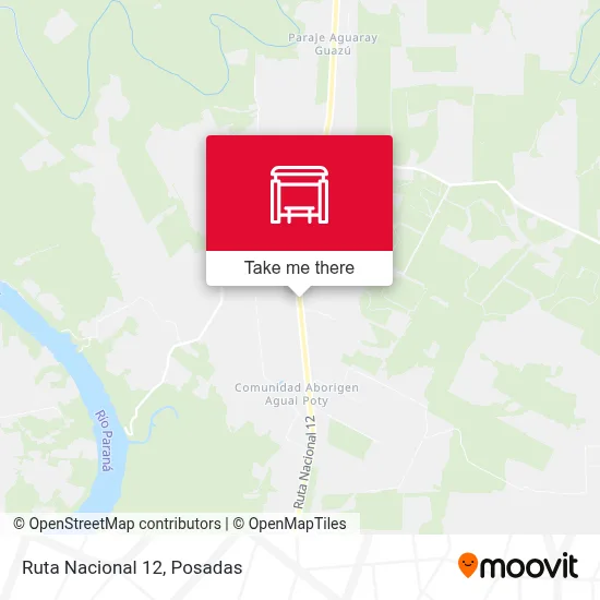Mapa de Ruta Nacional 12