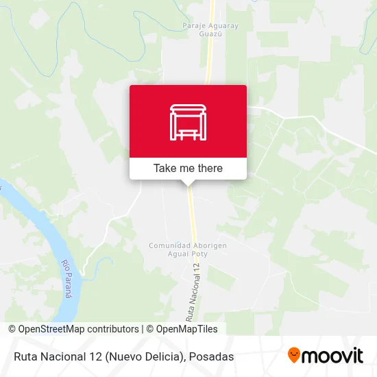 Ruta Nacional 12 (Nuevo Delicia) map