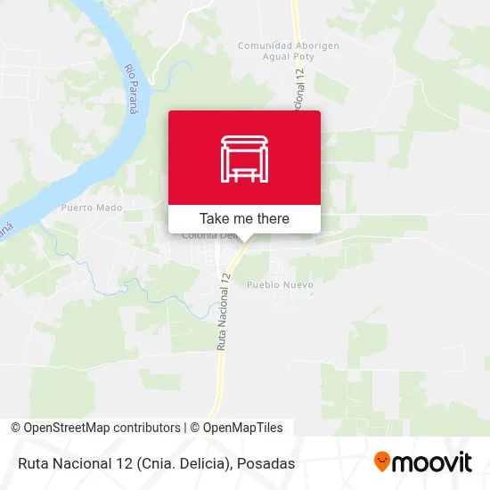 Ruta Nacional 12 (Cnia. Delicia) map