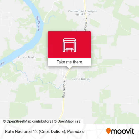 Ruta Nacional 12 (Cnia. Delicia) map