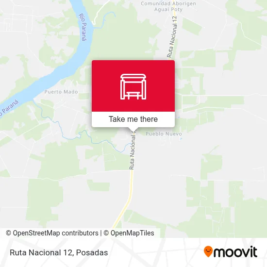 Mapa de Ruta Nacional 12