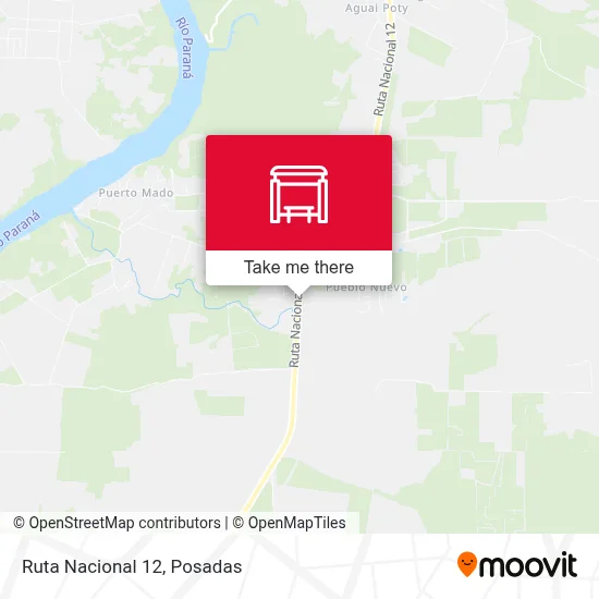 Mapa de Ruta Nacional 12