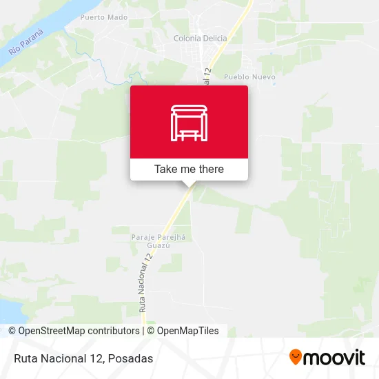 Mapa de Ruta Nacional 12