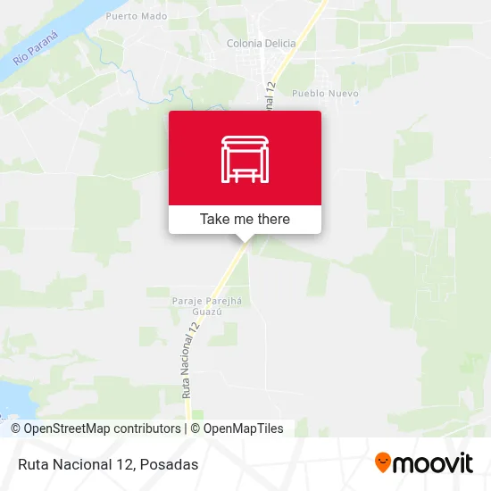 Mapa de Ruta Nacional 12