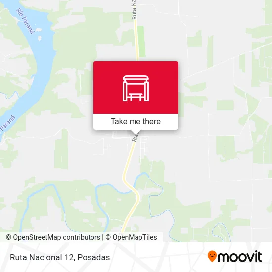 Mapa de Ruta Nacional 12