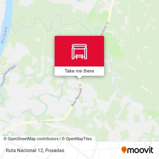 Mapa de Ruta Nacional 12