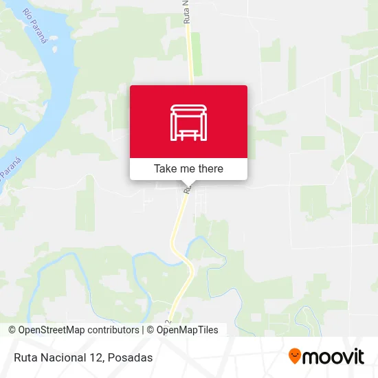 Mapa de Ruta Nacional 12