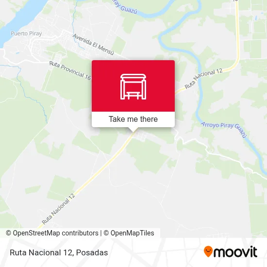 Mapa de Ruta Nacional 12