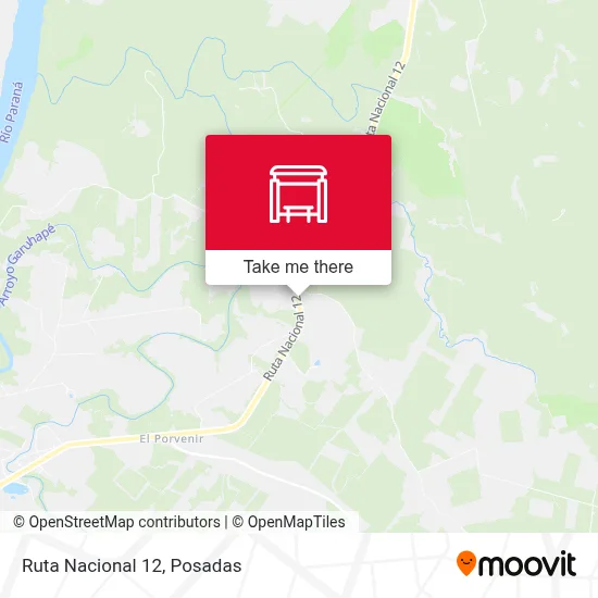 Mapa de Ruta Nacional 12