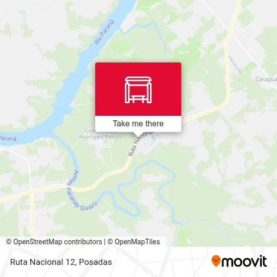 Mapa de Ruta Nacional 12