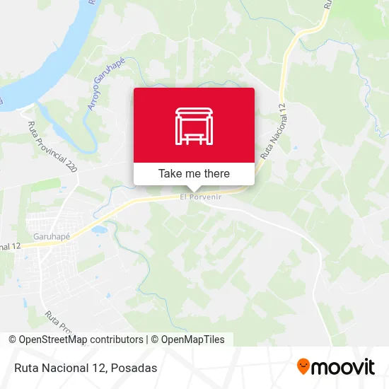 Mapa de Ruta Nacional 12