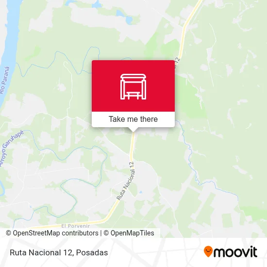 Mapa de Ruta Nacional 12