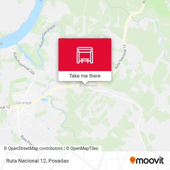 Mapa de Ruta Nacional 12