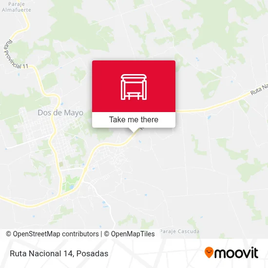 Mapa de Ruta Nacional 14