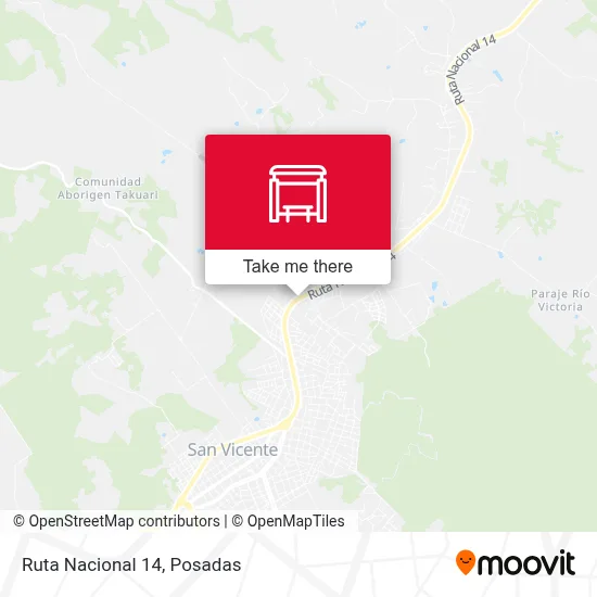 Mapa de Ruta Nacional 14