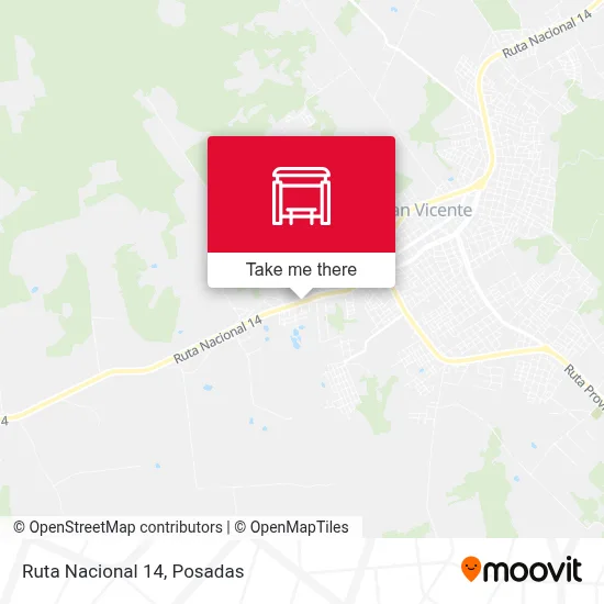 Mapa de Ruta Nacional 14