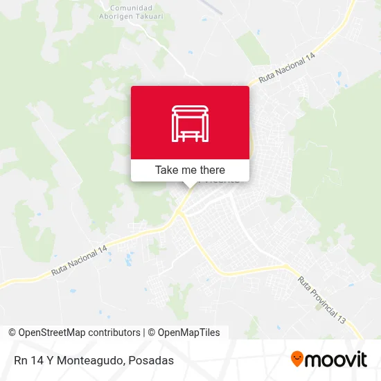Mapa de Rn 14 Y Monteagudo